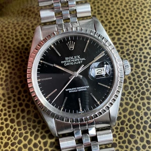 1978 Rolex DateJust 16030 - RARE Black Dial - Automatic Stainless Steel Watch - Picture 1 of 23