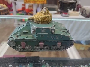 Vintage Sun Rubber 6” US Army Tank - Moving Turret - Picture 1 of 3