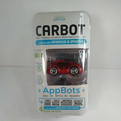 Red Brookstone Carbot Micro Remote control  car RC red Android  iPhone  battle  - Image 1 of 4