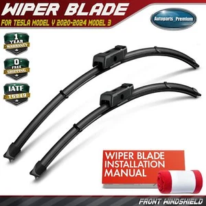 2x Front 26" & 19" Windshield Wiper Blades for Tesla Model Y 2020-2024 Model 3 - Bild 1 von 10