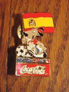 FIFA Fussball-Weltmeisterschaft USA 1994 Spanien Pin Coca Cola & ""Striker"" Maskottchen Fußball Fußball - Bild 1 von 4