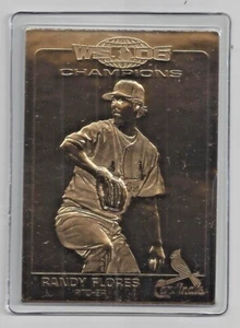 Randy Flores 2006 Danbury Mint Cardinal World Series Sealed 22 Kt Gold Card - Bild 1 von 1