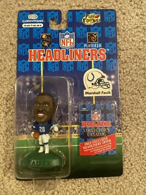 Figura Cabezales Marshall Faulk 1996 Indianapolis Colts NFL NUEVO EN CAJA Corinthian Nuevo en Paquete Foto 1 de 4