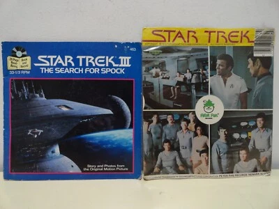 Star Trek 2x 7" 33 Star Trek III The Search For Spock 45 NEW To Starve a Fleaver - Image 1 of 4