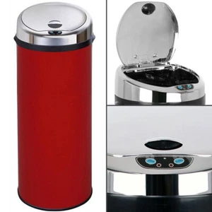 Inmotion Red Stainless Steel Auto Sensor Kitchen Waste Dust Bin 30L, 42L, 50L - Picture 1 of 9