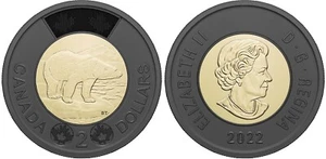 2022 Canada $2 Dollar - Black Toonie - UNCIRCULATED BU from Mint Roll - Picture 1 of 3