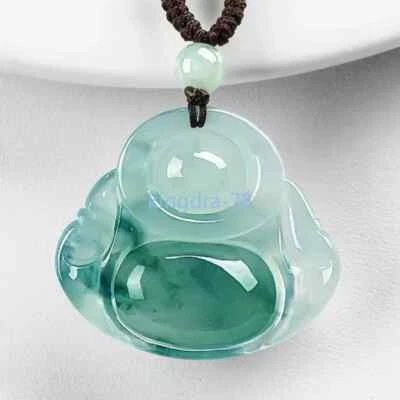 Colgante Buda Jadeíta Real Feng Shui Collar Esmeralda Jades Piedra Estatua Suerte Foto 1 de 4