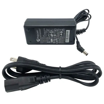 NEW Original Polycom AC Adapter 48V for Polycom VVX300 301 400 401 511 550 601 - Image 1 of 4