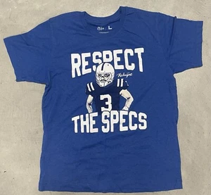 Rodrigo Blankenship Colts Respect the Specs Blue Graphic T-Shirt Size Large - Picture 1 of 11