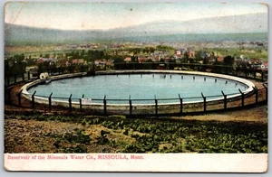Postcard Montana Missoula Water Company Reservoir 1907 MT - Imagen 1 de 2