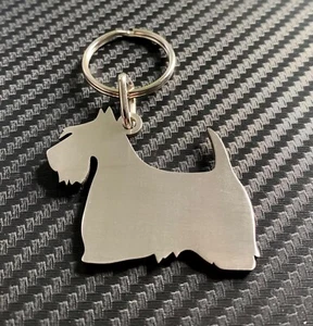 SCOTTIE Scottie Terrier Raza de Perro Pedigrí Llavero Llavero Acero Inoxidable - Imagen 1 de 1