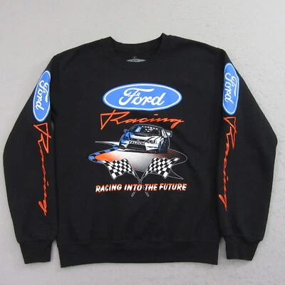 Sudadera Pullover Ford Para Hombre S Negra Racing Into The Future Cuello Redondo Foto 1 de 4