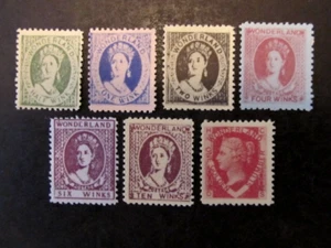 GERALD M KING, ALICE in WONDERLAND QV FANTASY STAMPS, WINK & GOLDEN SLUMBER,MNH - Bild 1 von 2