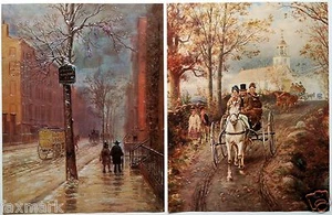 E. L. Henry Art Prints Qty 2 And Info from 1975 Magazine Article - Picture 1 of 4