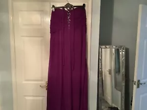 STAR BY JULIEN Mc DONALD FULL LENGTH HALTER NECK DRESS DEEP PINK SIZE 18 - Picture 1 of 7