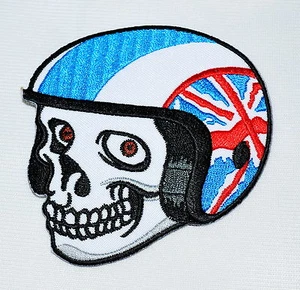 Skull Patch Cafe Racer Vintage Aufnäher Badge England Aufbügler Old school - Picture 1 of 1