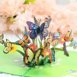 Mother's Day Pop-up Card With Colorful Butterflies - Picture 1 of 6