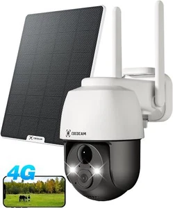 COCOCAM 4G LTE Überwachungskamera mit SIM Karte Aussen, 2K PTZ Kamera Outdoor - Bild 1 von 9