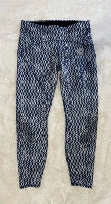 阿迪达斯Stella McCartney TruePace抽象印花跑步打底裤女式L码 — 第 1/4 张图片