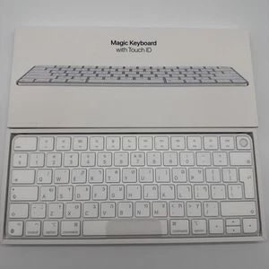 HEBREW - APPLE MAGIC KEYBOARD WITH TOUCH ID SILVER A2449 FOR MAC SILICON MODELS - Picture 1 of 3