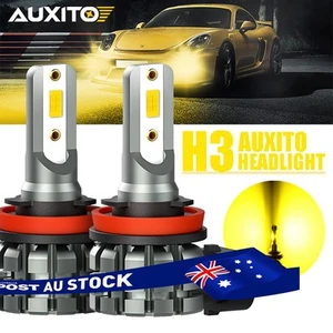 2x Fog Light H11 LED Light Bulb Car Driving DRL Lamp Amber Yellow Super Bright - Picture 1 of 9