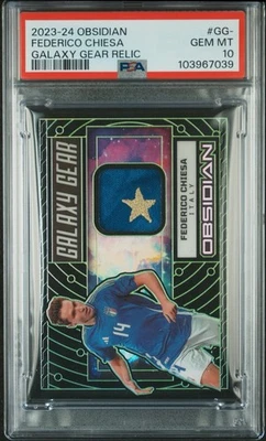 Federico Chiesa 2023-24 Obsidian Galaxy Gear Relic /5 PSA 10 - Image 1 of 2