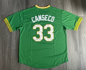 Jose Canseco Signed Jersey 5 Inscriptions Oakland Athletics XL JSA WIT858587 - Picture 1 of 7