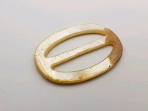 Madre Perla Bufanda Deslizable Faja Cinturón Hebilla Vintage Moda Accesorio 1.5" Ovalado - Imagen 1 de 6