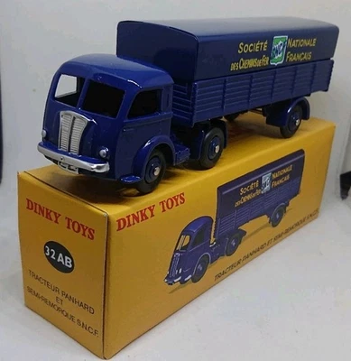 Atlas French Dinky Toys 32AB - Трактор Panhard Et Semi-Remorque S.N.C.F.  - Изображение 1 из 4