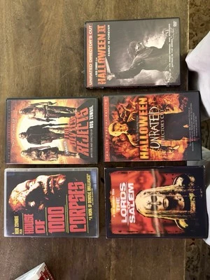 5 Rob Zombie Movie DVD Lot Halloween House Of 1000 Corpses Lords of Salem Devil - Image 1 of 2