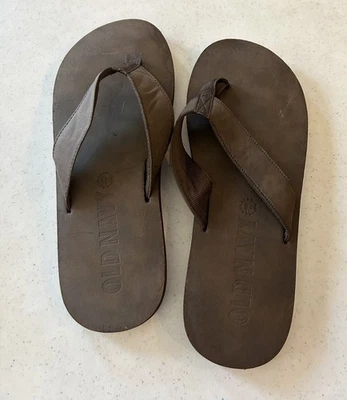 Sandalias chanclas Old Navy de cuero sintético para hombre talla 11 Foto 1 de 3