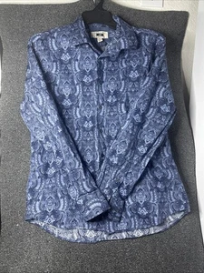 Joseph Abboud Shirt Men's Large Paisley Long Sleeve 100% Cotten - Picture 1 of 6