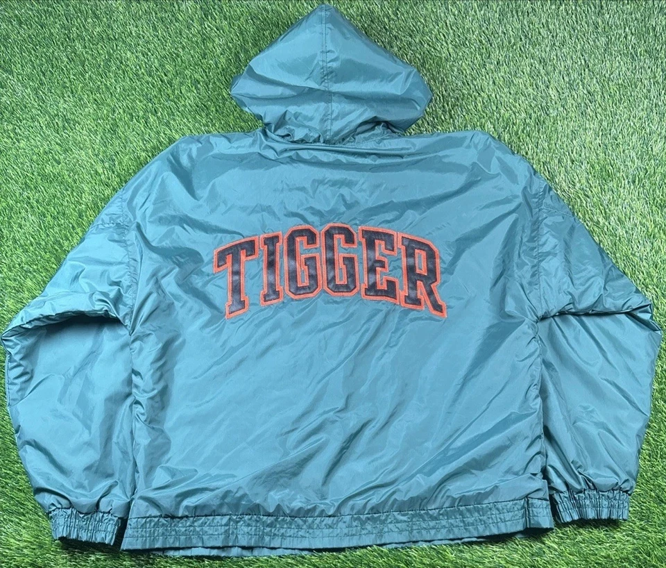 Винтажный Disney Store Tigger куртка мужская XL 90-х вышитая ветровка с капюшоном - Изображение 1 из 4
