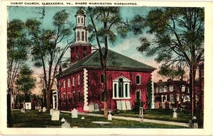 Vintage Christus Kirche Alexandria VA Postkarte Colorchrome 1907 historisch - Bild 1 von 2
