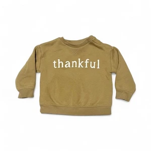Little Co Thankful Crewneck Sweatshirt Size 6m - Picture 1 of 5