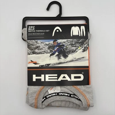 Juego térmico gofre gris HEAD para niños. Capa de engranaje para clima frío tamaño 8-10. NUEVO Foto 1 de 3