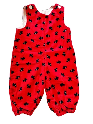 Kelly's Kids Mameluco Scottie Dogs Mono Rojo Pana 18 Meses Longall Foto 1 de 4