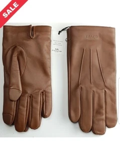 GUANTES DE CUERO COACH PARA HOMBRE SILLA OSCURA F54182 CUERO DE OVEJA SUAVE PRECIO DE VENTA SUGERIDO POR EL FABRICANTE 139 £ - Imagen 1 de 8