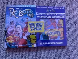 NIB SEALED - ROBOTS DVD + Music CD Walmart Exclusive 2 Pack New Factory OOP - Picture 1 of 2