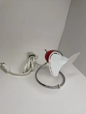 Ventilador de escritorio Brookstone My rojo metal cromado LR14192 raro Foto 1 de 4