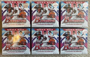 2021 Topps MLB Bowman Baseball MEGA Box Factory Sealed 100% Authentic (Lot of 6) - Picture 1 of 1