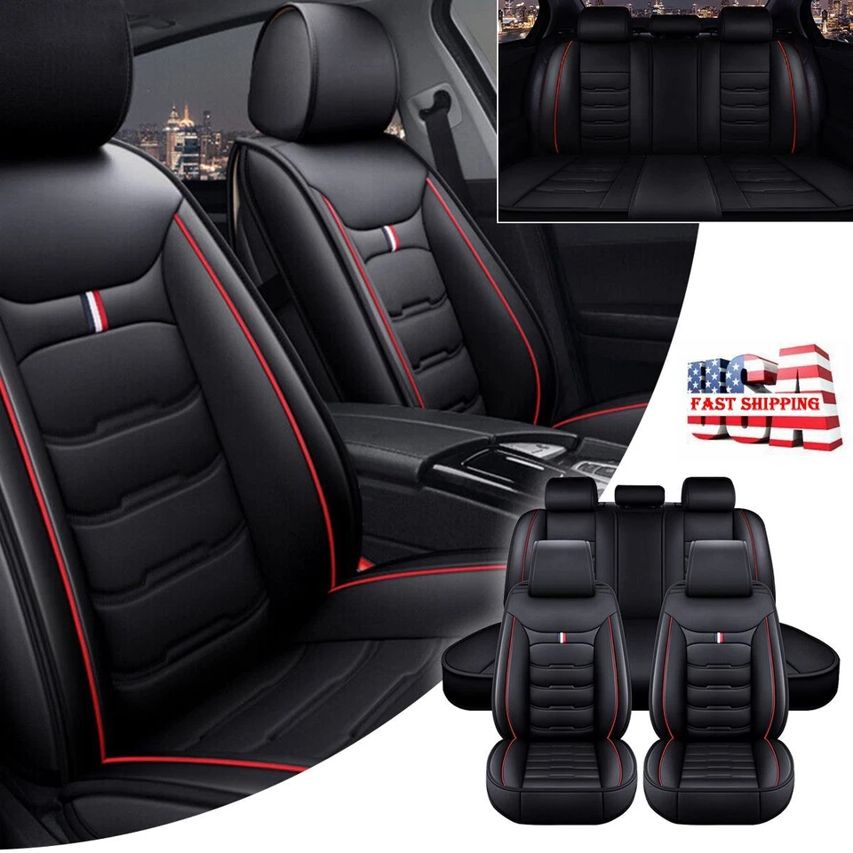 PU Leather Car Seat Cover Full Set For Honda Accord/Civic/CR-V/Pilot/Odyssey - Imagem 1 de 4
