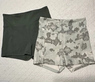 Lote/2 Pares Jessica Simpson Ropa Deportiva Estándar Control Abdomen Hottie Corto Verde Foto 1 de 4