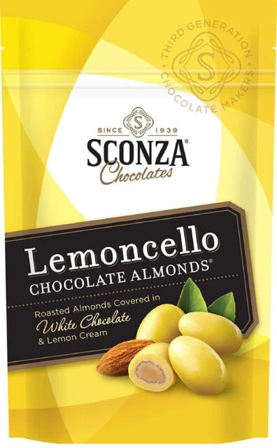 Sconza Lemoncello Chocolate Almonds - 24 oz
