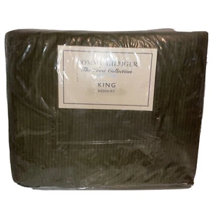Tommy Hilfiger Bed Skirt King sz 2001 Crest Collection Brown - Picture 1 of 6