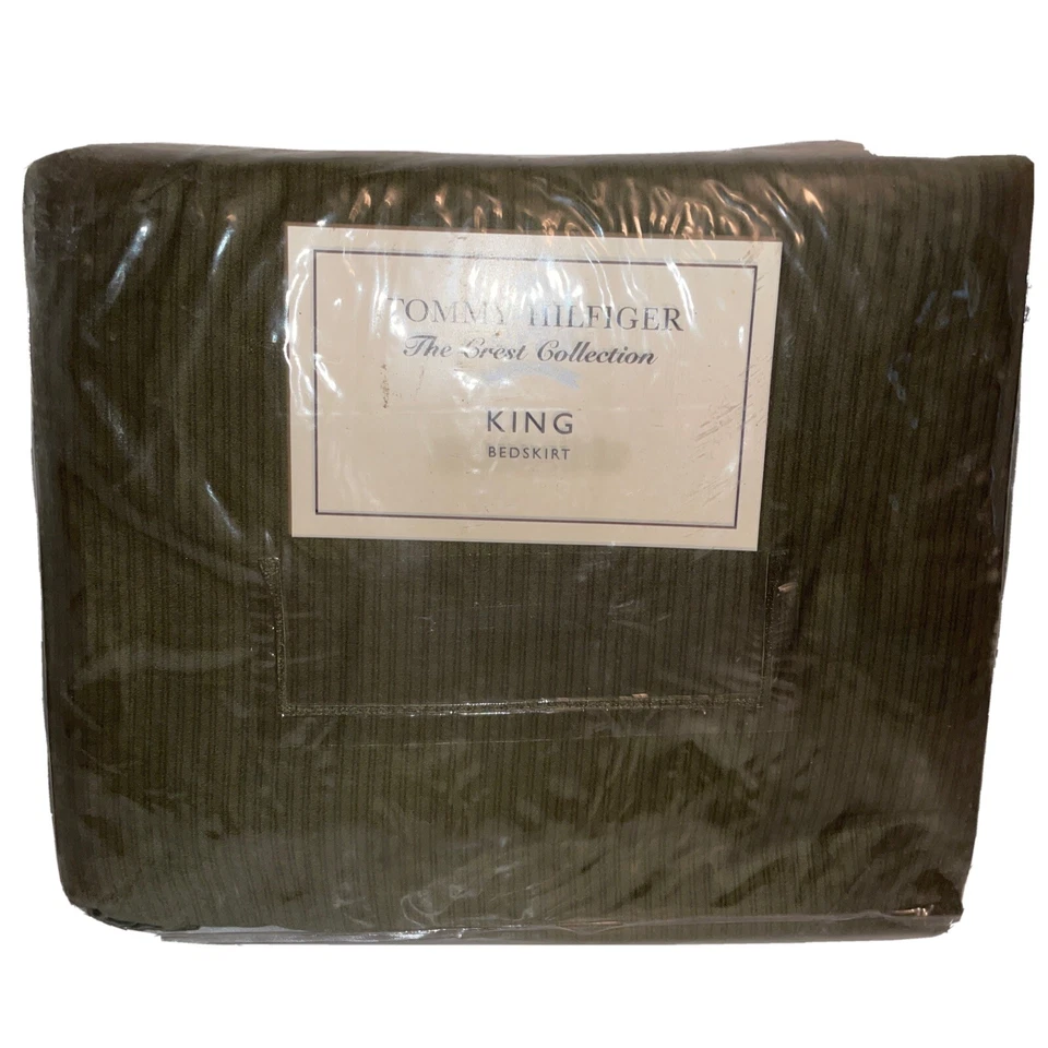 Tommy Hilfiger Falda Cama King Talla 2001 Colección Crest Marrón Foto 1 de 4