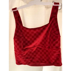 Karierter Samt Brami - Colsie Red Large Cropped Tank BH - Bild 1 von 4