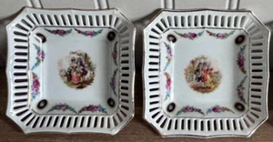 2er Set antikes Netzgitterrand Kolonial Geschirr Bayrisch Schumann - Bild 1 von 4