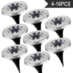 8LED Solarleuchte Bodenstrahler Außen IP65 Gartenleuchten Garten Solarlampen DE - Afbeelding 1 van 20