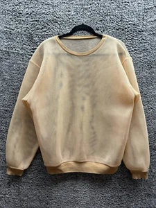 Bless N69 Lost in Contemplation 5061 Beige Mesh Sweatshirt Mens Size L - Picture 1 of 11